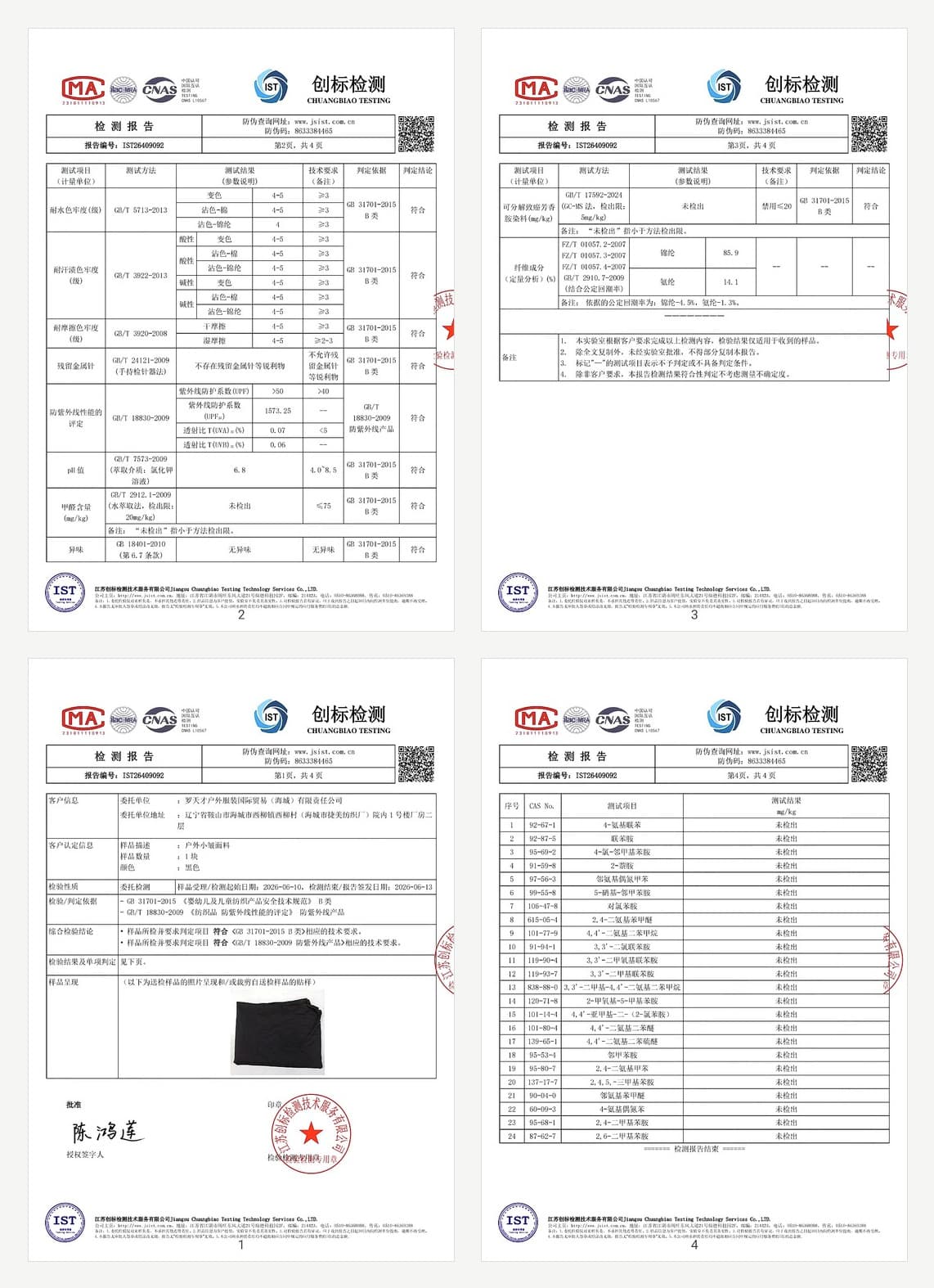 Fabric test report 01